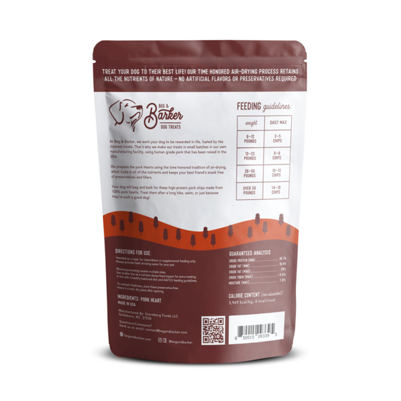 Beg & Barker Pork Heart Chips Dog Treats - Dog Treats 4