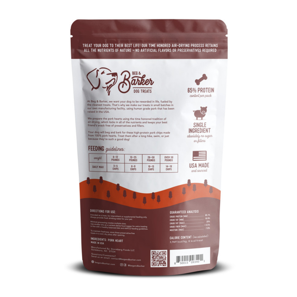 Beg & Barker Pork Heart Chips Dog Treats - Dog Treats 6