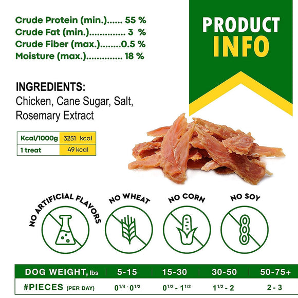 Beloved Pets Chicken Breast Jerky Dog Treats 10.6-oz - Dog Treats 5