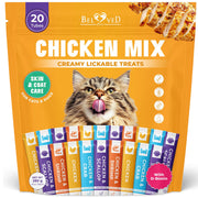 Beloved Pets Chicken Mix Creamy Lickable Treats Skin & Coat Care for Cats & Dogs 20-count - 20-count - Lickable Cat