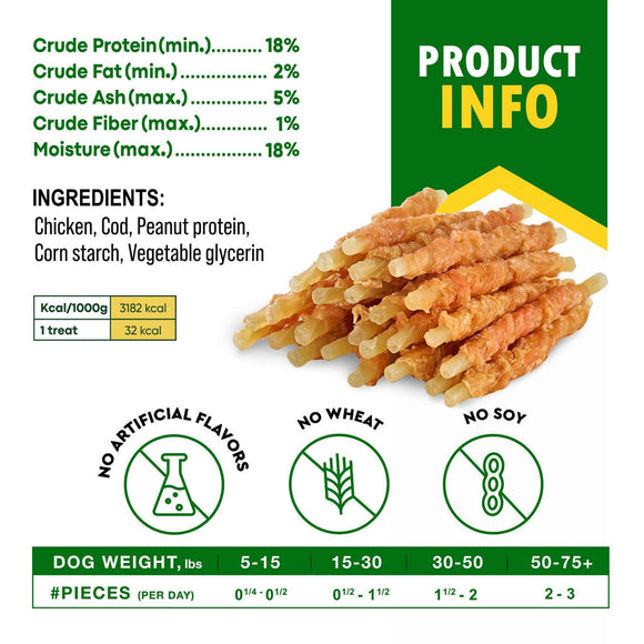 Beloved Pets Cod Sticks with Chicken Dog Chew Treats 10-oz - Dog Treats 5