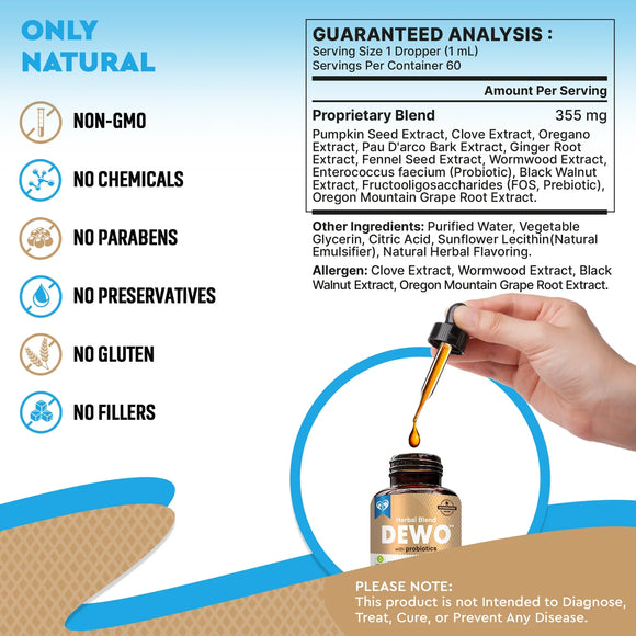 Beloved Pets Dewo with Probiotics Natural Intestinal Defense for Cats & Dogs (2 oz) - Digestive Supplements 6