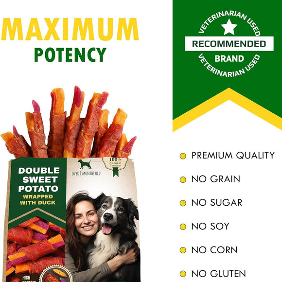 Beloved Pets Double Sweet Potato Wrapped with Duck Dog Treats 10.6-oz - Dog Treats 5