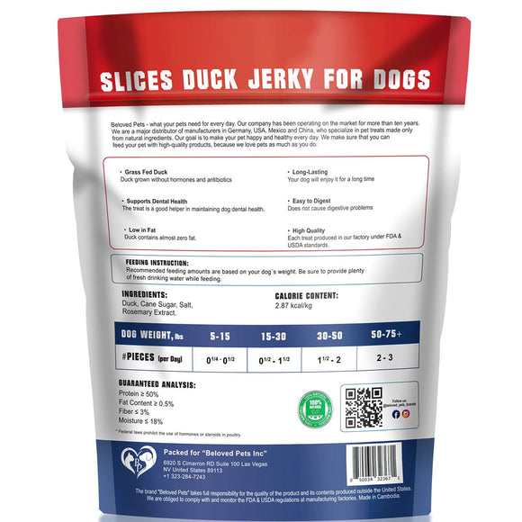 Beloved Pets Duck Jerky Breast Dog Treats 1.5-lb - Dog Treats 7