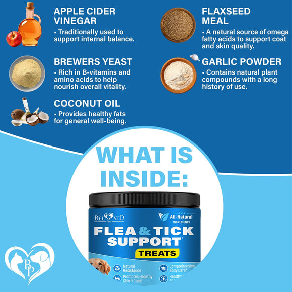 Beloved Pets Flea & Tick Prevention Support Soft Chews for Dogs 10-oz - Dog Oral Flea & Tick Prevention 3