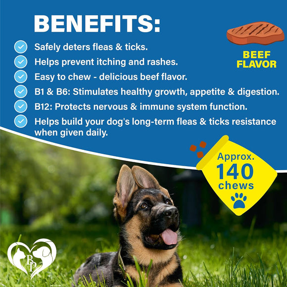 Beloved Pets Flea & Tick Prevention Support Soft Chews for Dogs 10-oz - Dog Oral Flea & Tick Prevention 8