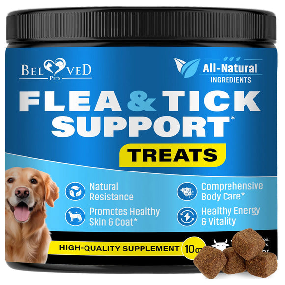 Beloved Pets Flea & Tick Prevention Support Soft Chews for Dogs 10-oz - Dog Oral Flea & Tick Prevention 1