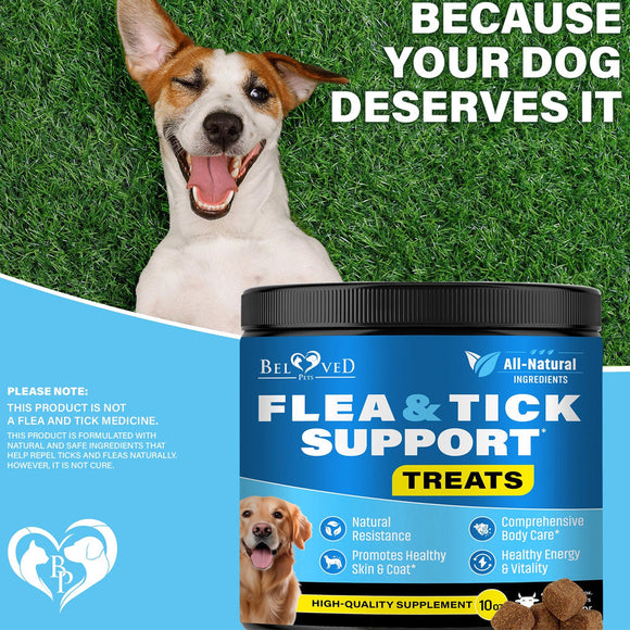 Beloved Pets Flea & Tick Prevention Support Soft Chews for Dogs 10-oz - Dog Oral Flea & Tick Prevention 2
