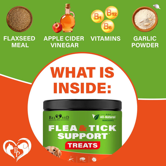 Beloved Pets Flea & Tick Support Chicken Flavor Chewable Supplements for Dogs 10-oz - Dog Oral Flea & Tick Prevention 5