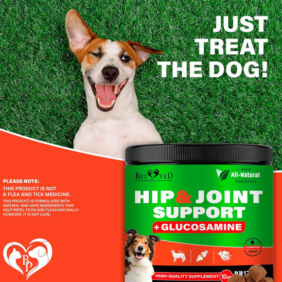 Beloved Pets Glucosamine Bacon Flavored Chews Hip & Joint Support Supplement for Dogs 10-oz - Hip & Joint Supplements