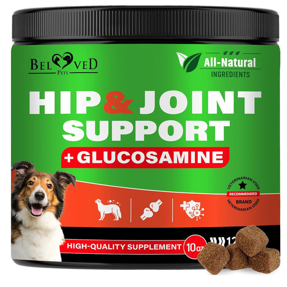 Beloved Pets Glucosamine Bacon Flavored Chews Hip & Joint Support Supplement for Dogs 10-oz - Hip & Joint Supplements