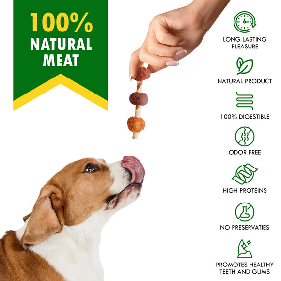 Beloved Pets Kabob with Rawhide Sticks Chicken Duck & Liver Flavor Dog Treats 10.6-oz - Dog Treats 7