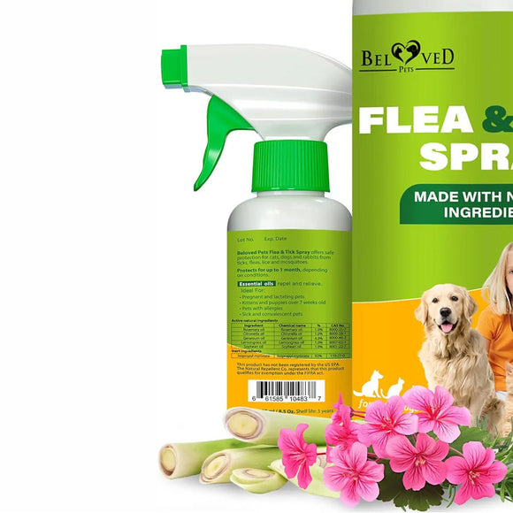 Beloved Pets Natural Flea & Tick Home Spray for Dogs & Cats 8.5-oz - Dog Flea & Tick Shampoos & Sprays 1
