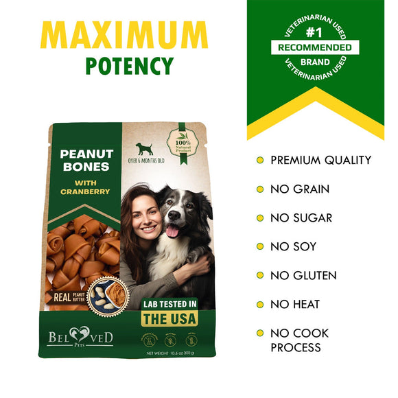 Beloved Pets Peanut Bones with Cranberry Dog Treats 10.6-oz - Dog Treats 3