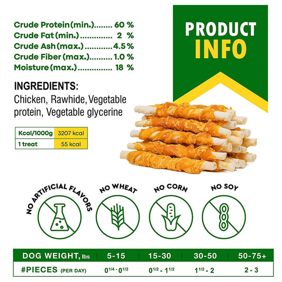Beloved Pets Rawhide Sticks with Chicken Dog Chew Treats 10.6-oz - Dog Treats 7