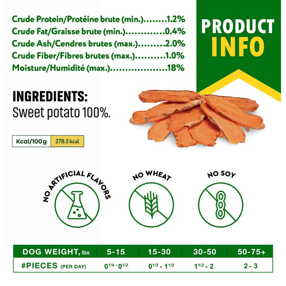 Beloved Pets Sweet Potato Chews Dog Treats 10-oz - Dog Treats 4