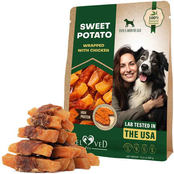 Beloved Pets Sweet Potato Wrapped with Chicken Natural Dog Treats (10.6 oz) - Dog Treats 1