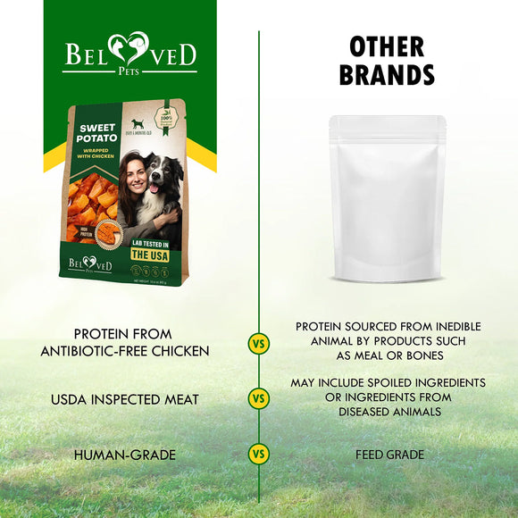 Beloved Pets Sweet Potato Wrapped with Chicken Natural Dog Treats (10.6 oz) - Dog Treats 7