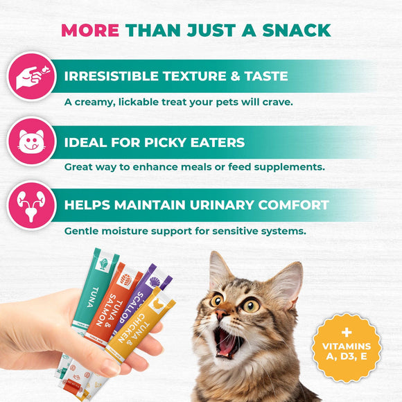 Beloved Pets Tuna Mix Creamy Lickable Treats Urinary Care for Cats & Dogs 40-count - Lickable Cat Treats 7