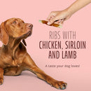 Better Belly Rawhide Triple Flavor Chicken (Sirloin & Lamb Ribs) Treats For Dog 10 pack