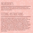 Better Belly Rawhide Triple Flavor Salmon (Venison & Lamb Kabob) Treats For Dog 18 pack