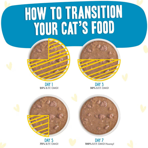 BFF OMG Charge Me Up! Chicken in Gravy Wet Cat Food 2.8-oz pouch 12 count - Cat Food 8