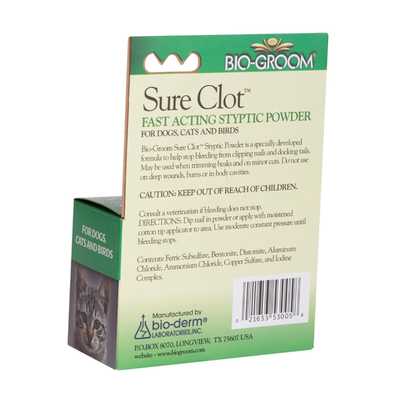 Bio-Groom Sure Clot Styptic Powder for Dogs