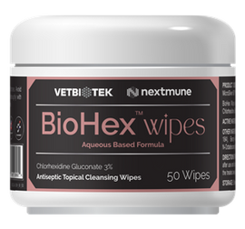 BioHex Antiseptic Wipes 3% Chlorhexidine (50 ct) - Dog Grooming 1