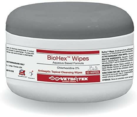 BioHex Antiseptic Wipes 3% Chlorhexidine (50 ct) - Dog Grooming 2