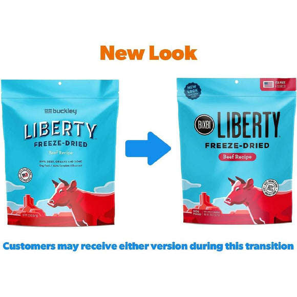Bixbi Liberty Freeze-Dried Dog Food, Beef Recipe (20 oz)
