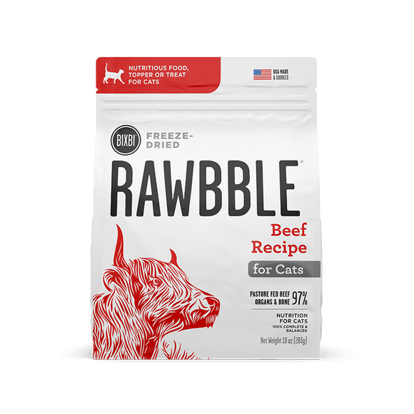 Bixbi Rawbble Freeze Dried Cat Food Beef Recipe - Cat Food 1