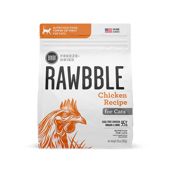 Bixbi Rawbble Freeze Dried Cat Food Chicken Recipe - 10 oz - Cat Food 1