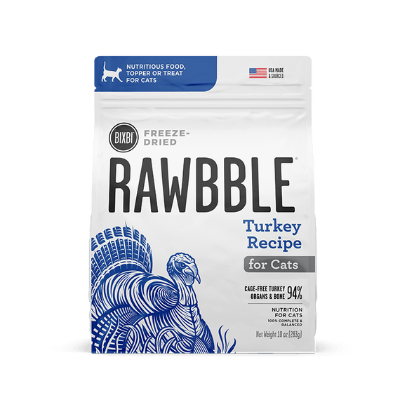 Bixbi Rawbble Freeze Dried Cat Food Turkey Recipe - 10 oz - Cat Food 1