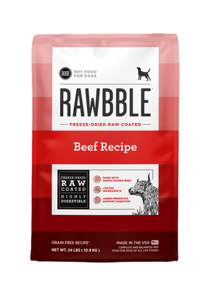 Bixbi Rawbble Freeze Dried Coated Beef Kibble Recipe for Dogs