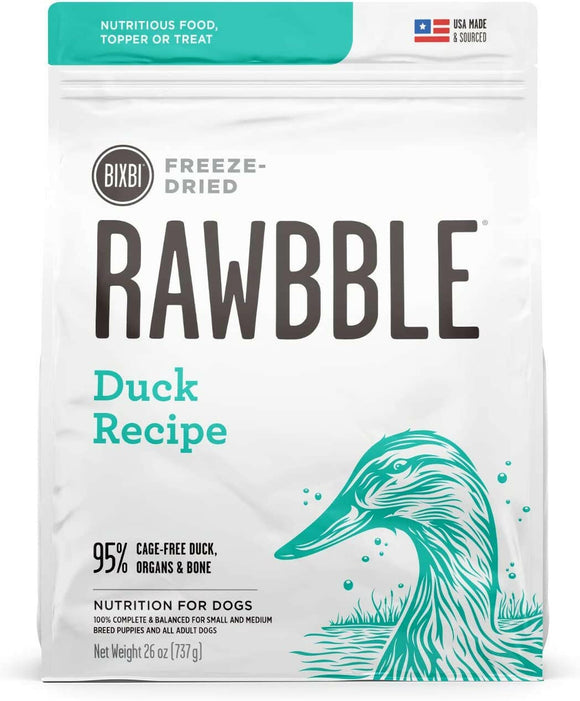 Bixbi Rawbble Freeze-Dried Dog Food Duck Recipe - 26 oz - Dog Food 10