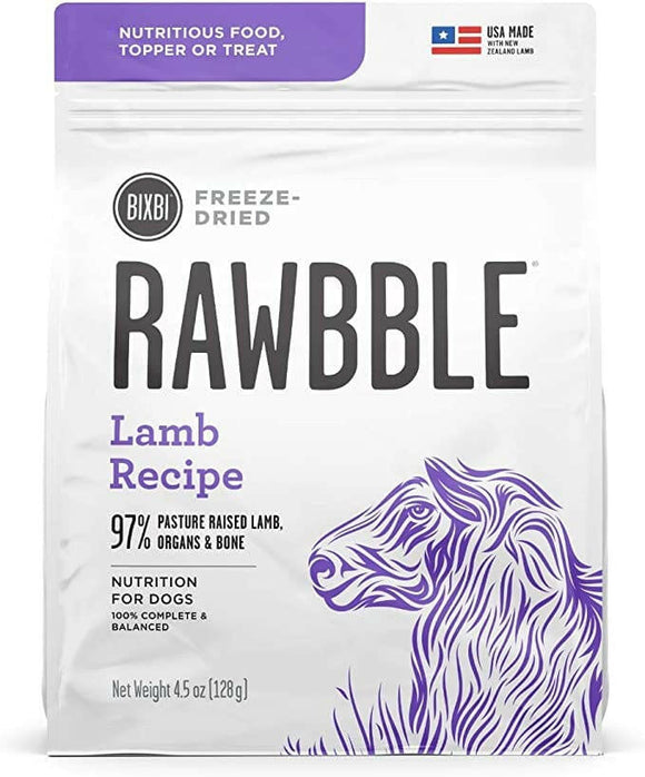 Bixbi Rawbble Freeze-Dried Dog Food Lamb Recipe - 4.5 oz - Dog Food 1