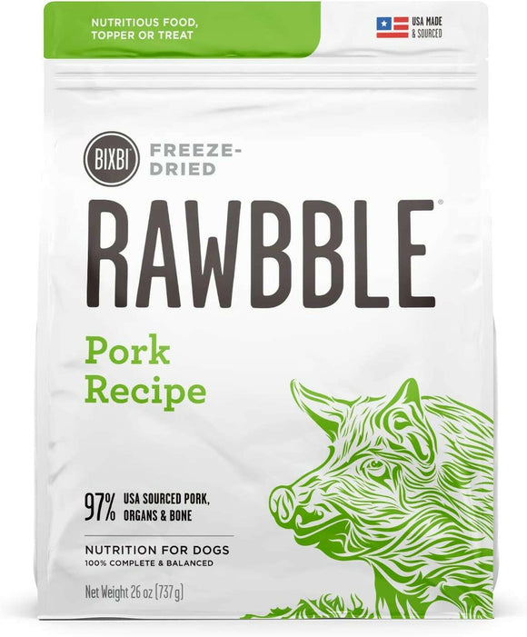 Bixbi Rawbble Freeze-Dried Dog Food Pork Recipe - 26 oz - Dog Food 9