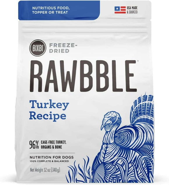 Bixbi Rawbble Freeze-Dried Dog Food Turkey Recipe - 12 oz - Dog Food 10
