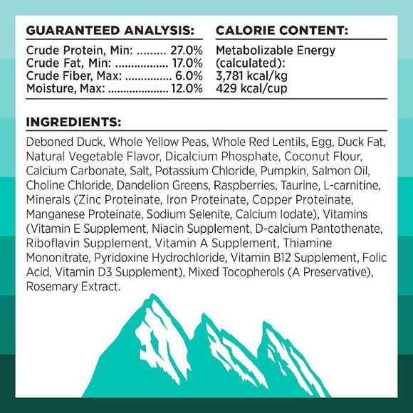 Bixbi Rawbble Limited Ingredient Grain-Free Duck Recipe Raw Coated Dry Dog Food (4 lb)