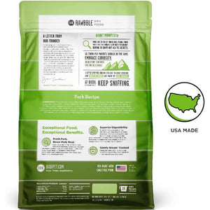 Bixbi Rawbble Limited Ingredient Grain-Free Pork Recipe Raw Coated Dry Dog Food (4 lb)