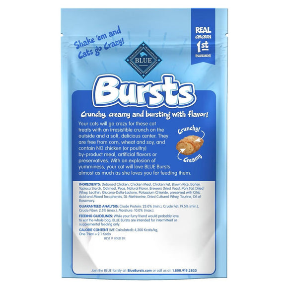 Blue Buffalo Bursts Crunch & Creamy Paw-Lickin Chicken Treats For Cat (2 oz)
