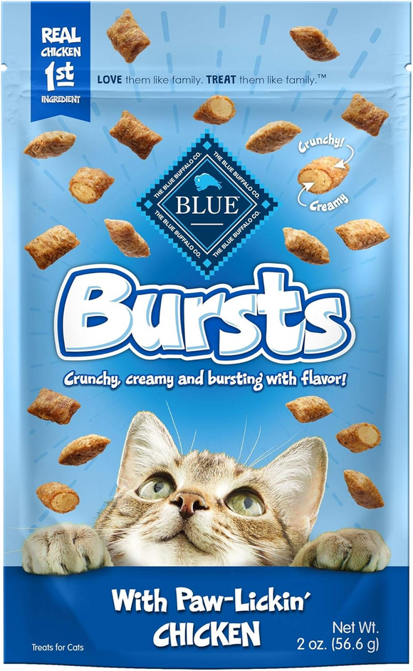 Blue Buffalo Bursts Crunch & Creamy Paw-Lickin Chicken Treats For Cats (2 oz) - Cat Treats 1