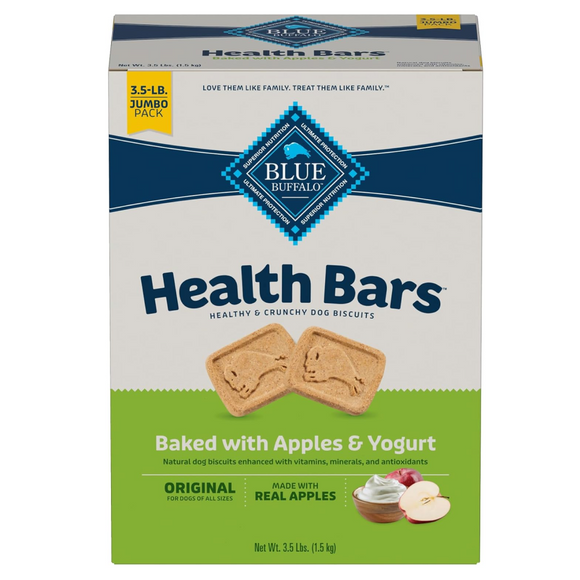 Blue Buffalo Health Bars Apple & Yogurt Biscuits for Dogs - 3.5-lb - Dog Biscuits & Crunchy Treats 9