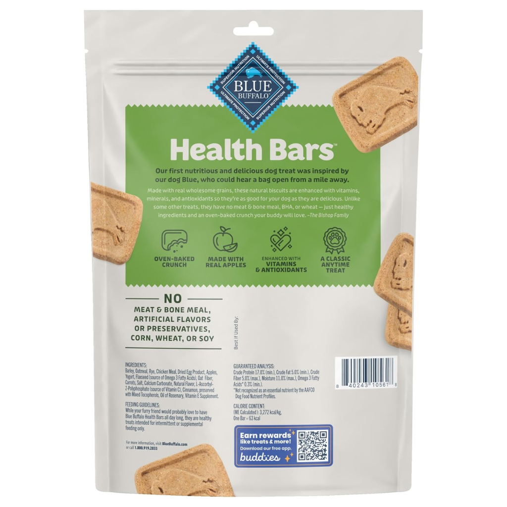 Blue Buffalo Health Bars Apples & Yogurt Dog Biscuits 16 oz