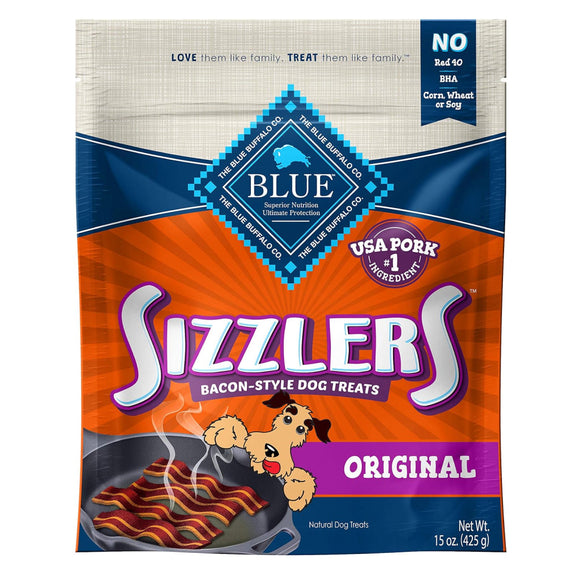 Blue Buffalo Sizzlers Bacon-Style Treats For Dogs - 15-oz - Dog Treats 10