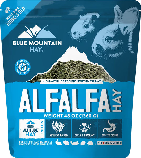 Blue Mountain Hay Alfalfa Hay Small Animal Food - 48-oz - Small Pet Food 6