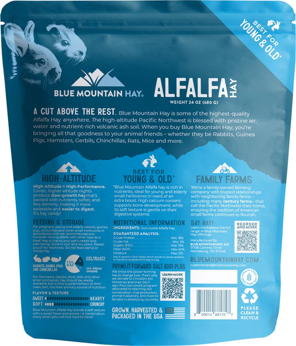 Blue Mountain Hay Alfalfa Hay Small Animal Food - Small Pet Food 5