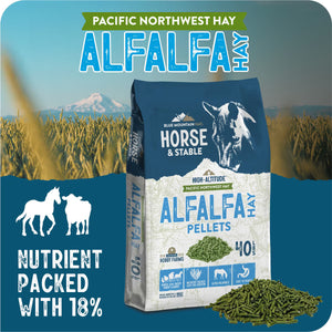 Blue Mountain Hay High-Altitude Alfalfa Hay Pellets Horse Feed 40lb - Horse Feed & Treats 2