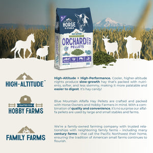 Blue Mountain Hay High-Altitude Orchard Grass Hay Pellets Horse Feed 40 lbs - Horse Feed & Treats 2