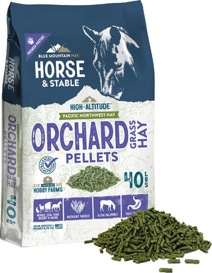 Blue Mountain Hay High-Altitude Orchard Grass Hay Pellets Horse Feed 40 lbs - Horse Feed & Treats 1